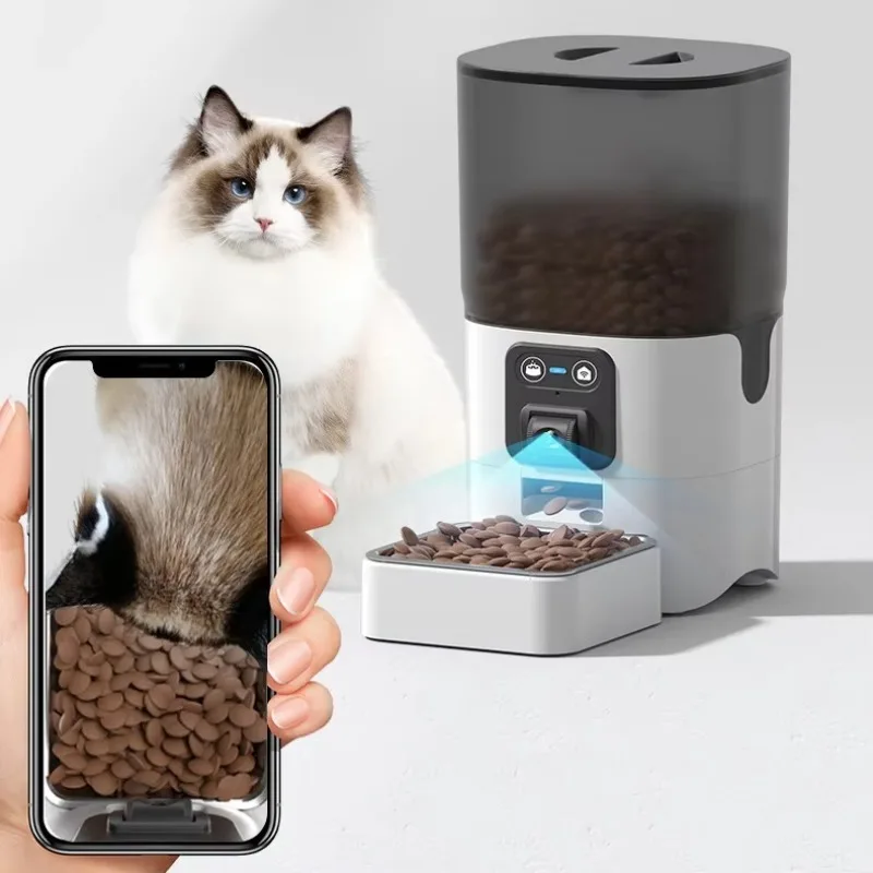 Automatic Pet Feeder - CANBOUN-cámara HD giratoria de 6L, dispensador