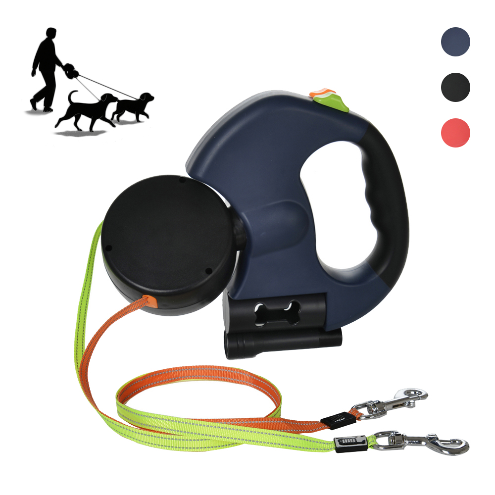 Retractable Dog Leash - Correa Doble para 2 Perros, Correa