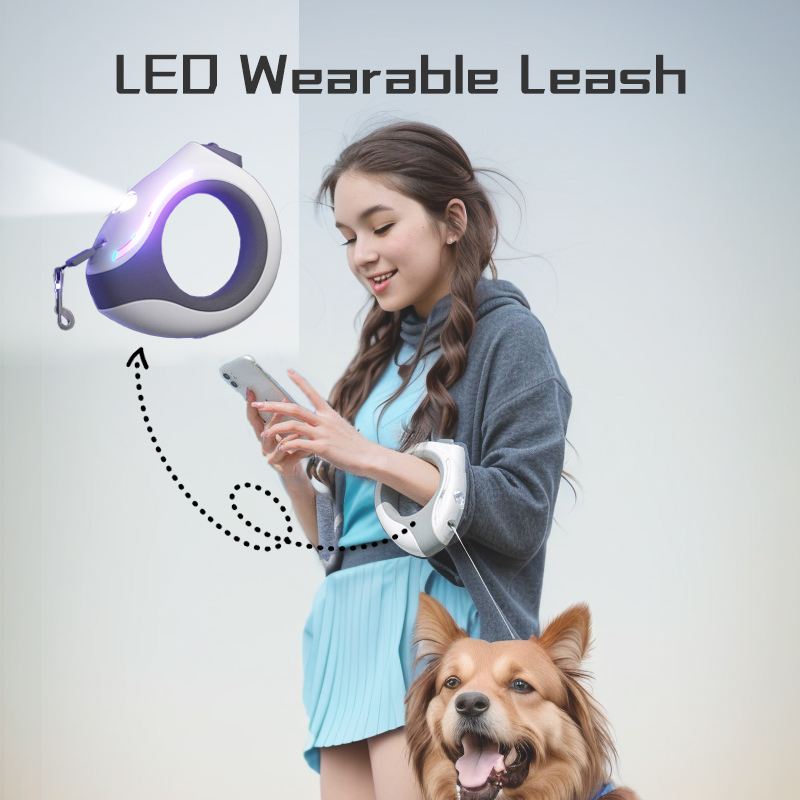 Retractable Dog Leash - Correa Retráctil LED para Mascotas con