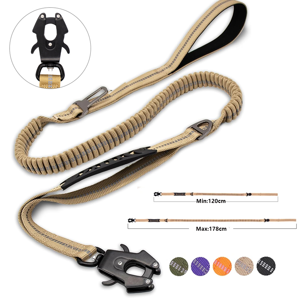 Retractable Dog Leash - Correas reflectantes que absorben los golpes