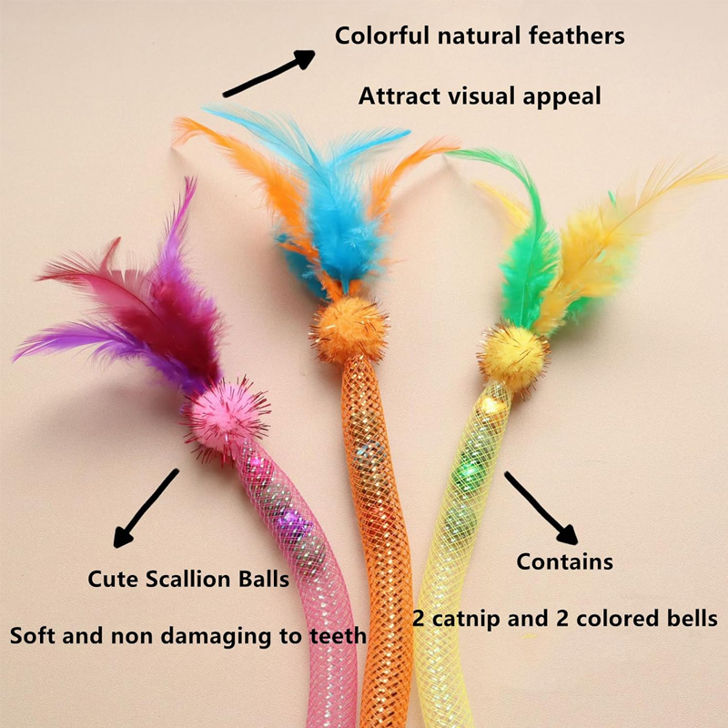 Varita de plumas para gatos co - Catnip Toys reseña y precio